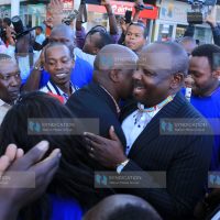 Governor Isaac Ruto is received by his supporters