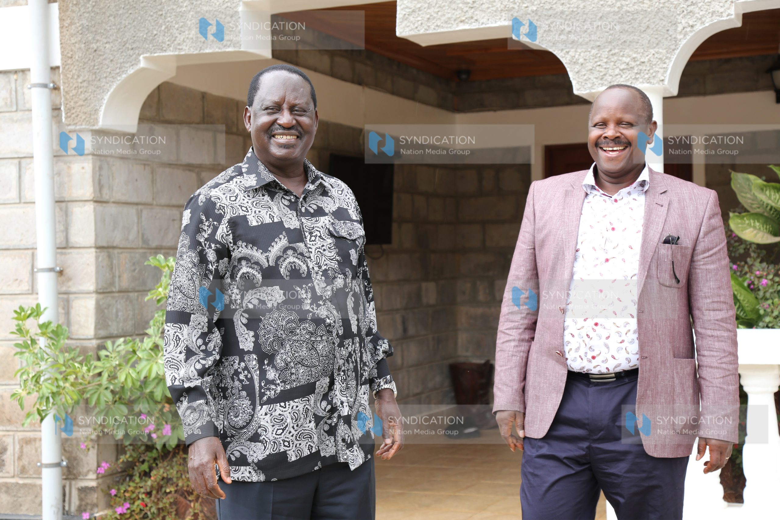 ODM leader Raila Odinga shakes hands with Bomet Governor Isaac Ruto