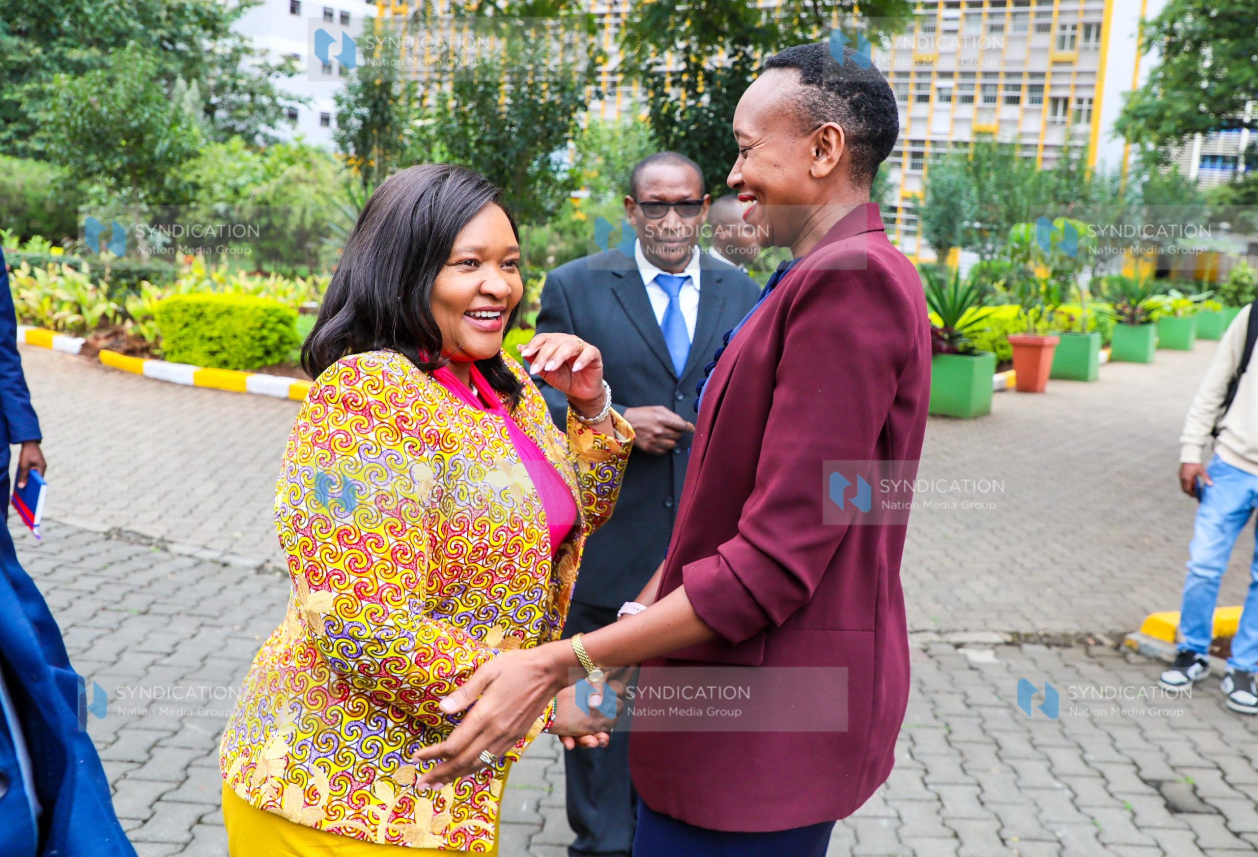 Tourism and Wildlife Cabinet Secretary Rebecca Miano with NMG Chief Corporate Affairs and Partnerships Officer Monicah Ndung’u