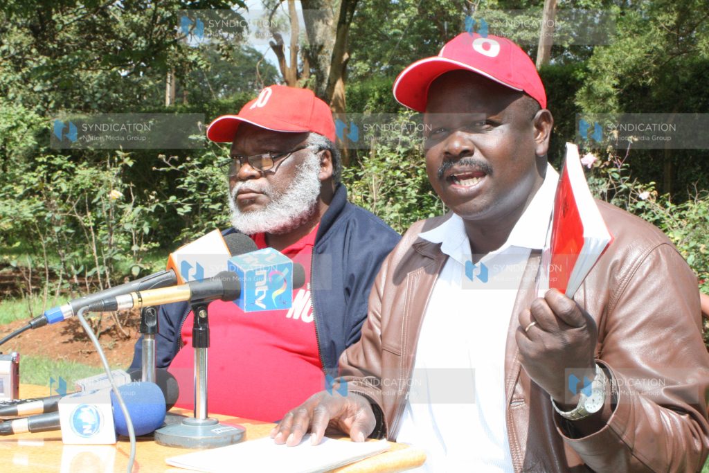 Chepalungu MP Isaac Ruto, accompanied by suspended Roads Assistant Minister Wilfred Machage