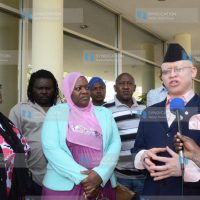 Nominated MP Isaac Mwaura addresses the press