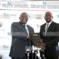 CS Youth Affairs, Creative Economy and Sports Salim Mvurya with CS Interior and National administration Kipchumba Murkomen