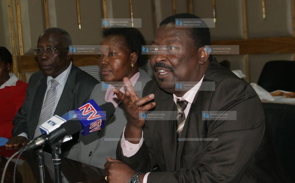 Deputy Prime Minister Musalia Mudavadi during a press briefing shortly after a Cabinet committee meeting