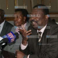 Deputy Prime Minister Musalia Mudavadi during a press briefing shortly after a Cabinet committee meeting