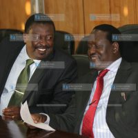 Prime Minister Raila Odinga with Musalia Mudavadi