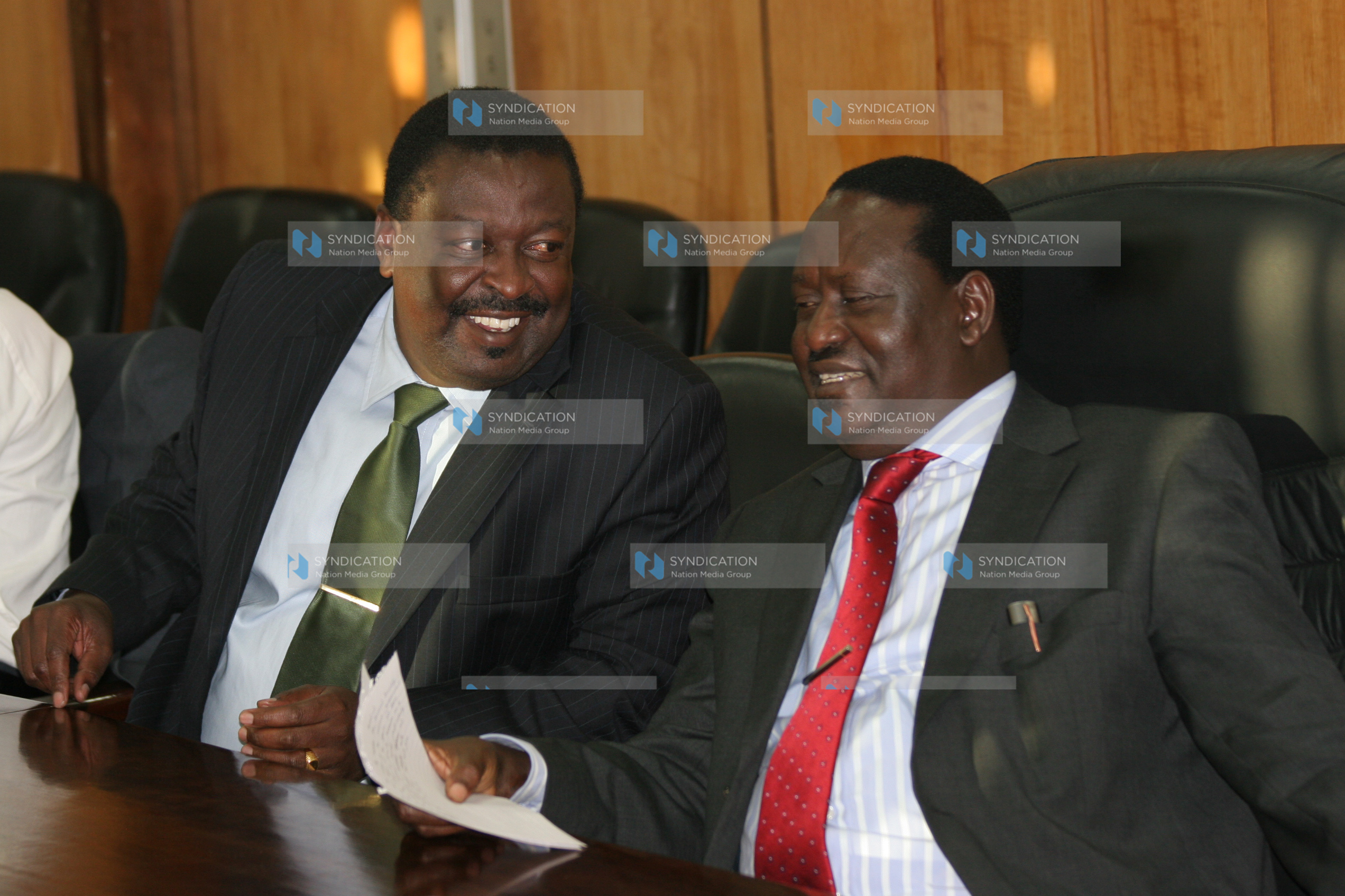 Prime Minister Raila Odinga with Musalia Mudavadi