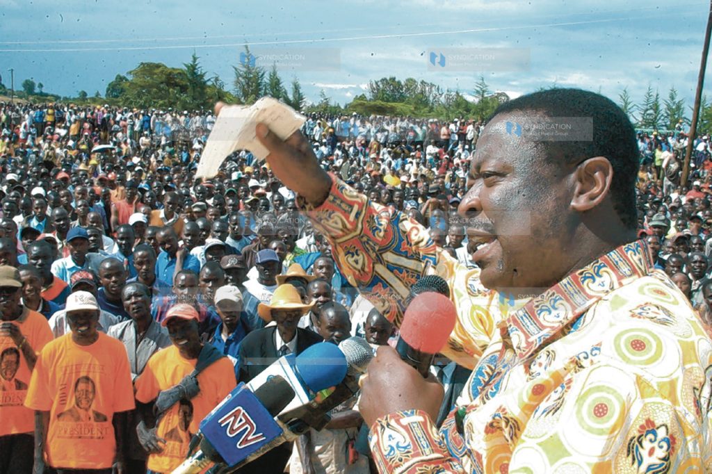 Orange Democratic Movement presidential candidate Raila Odinga’s running mate Musalia Mudavadi