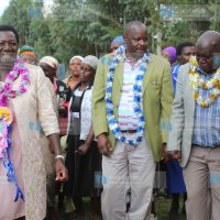 Former Bomet Governor Isaac Ruto, Jubilee nominated Senator Alice Milgo, and Bomet County Assembly Majority Leader Josephat Kirui