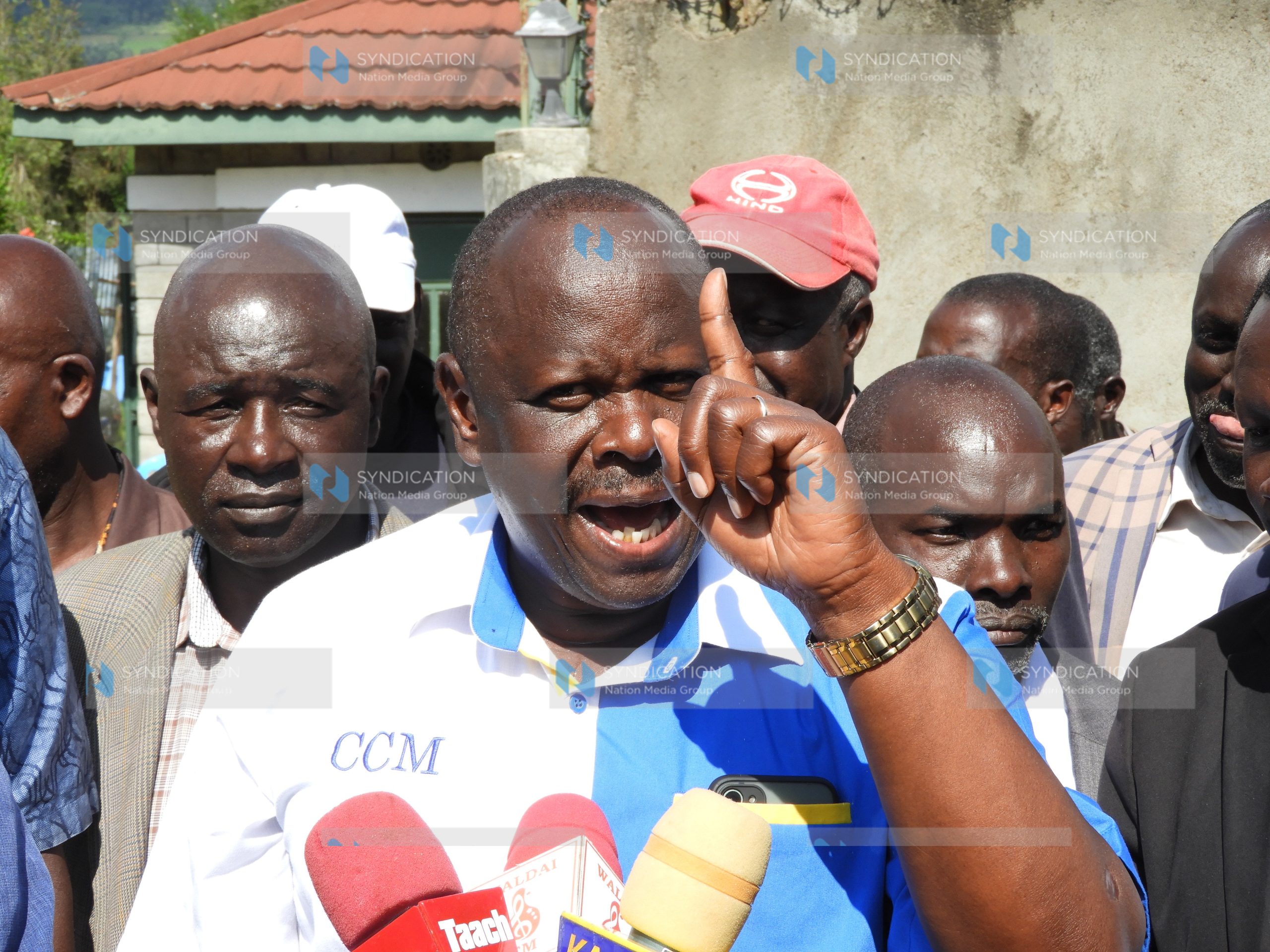 Chama Cha Mashinani (CCM) party leader Isaac Ruto, the party’s gubernatorial candidate for Bomet County