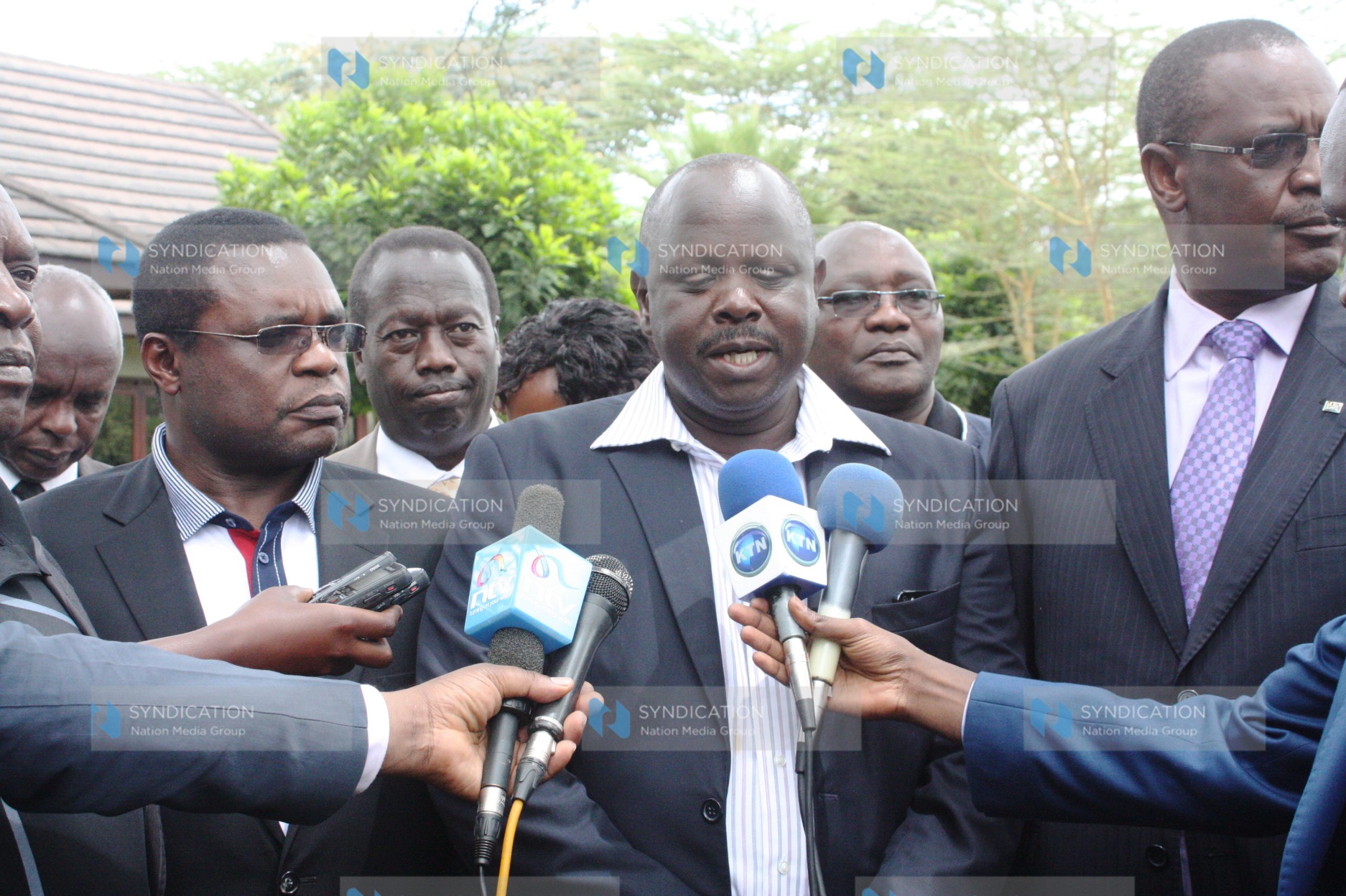 Bomet Governor Isaac Ruto addresses the press