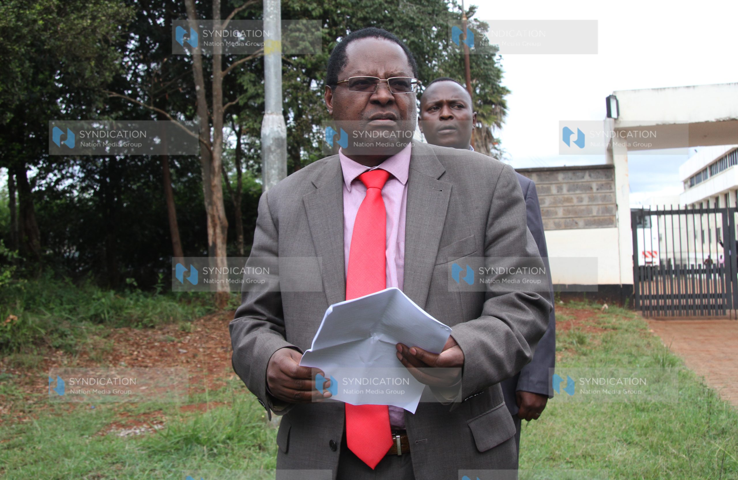Embu Governor Martin Wambora leaves the CID headquarters
