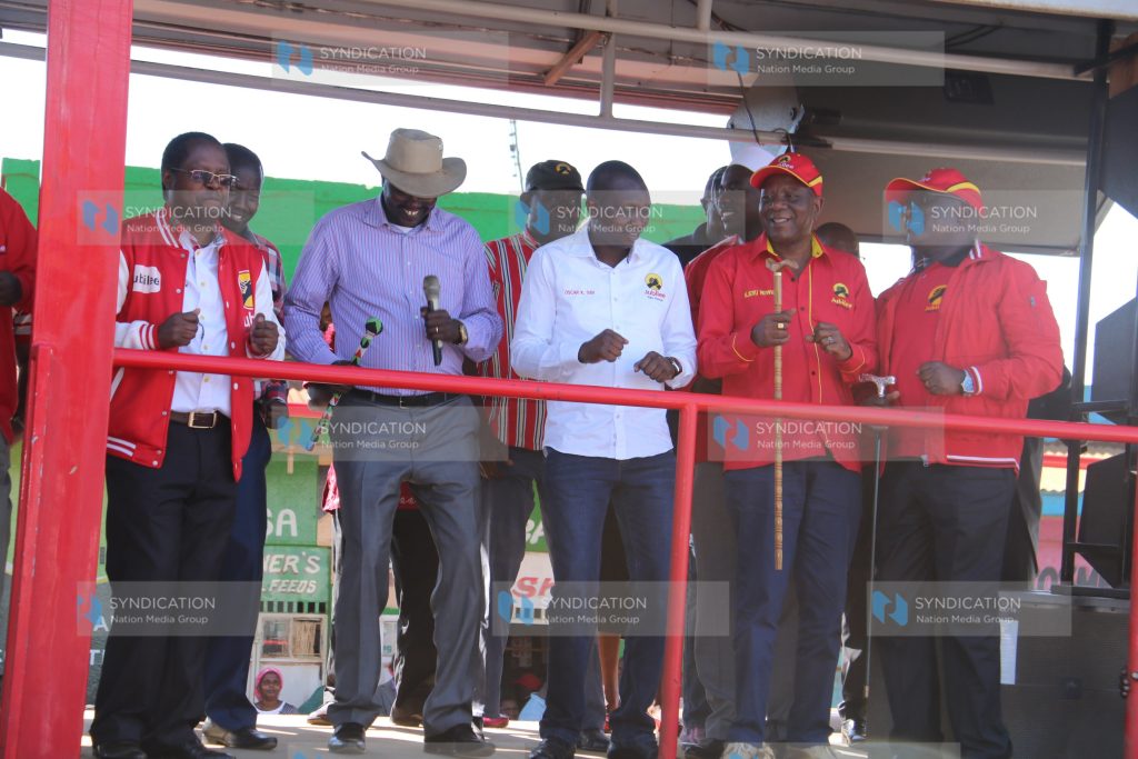 A public rally to drum up support for President Uhuru Kenyatta's re-election