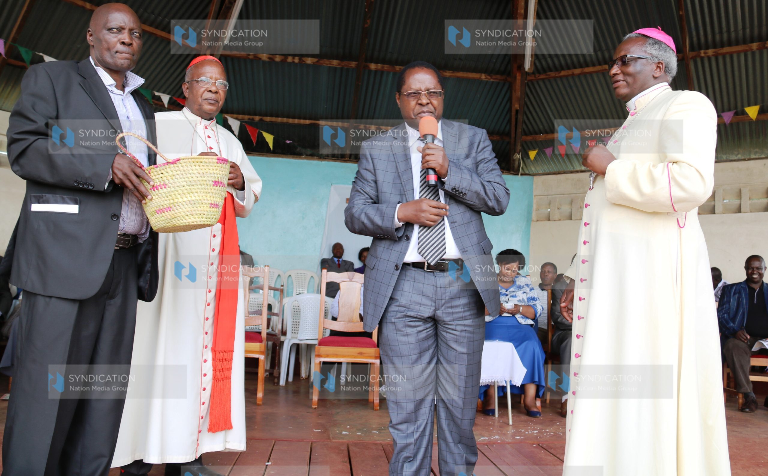 Embu Governor Martin Wambora makes a speech during a fundraiser