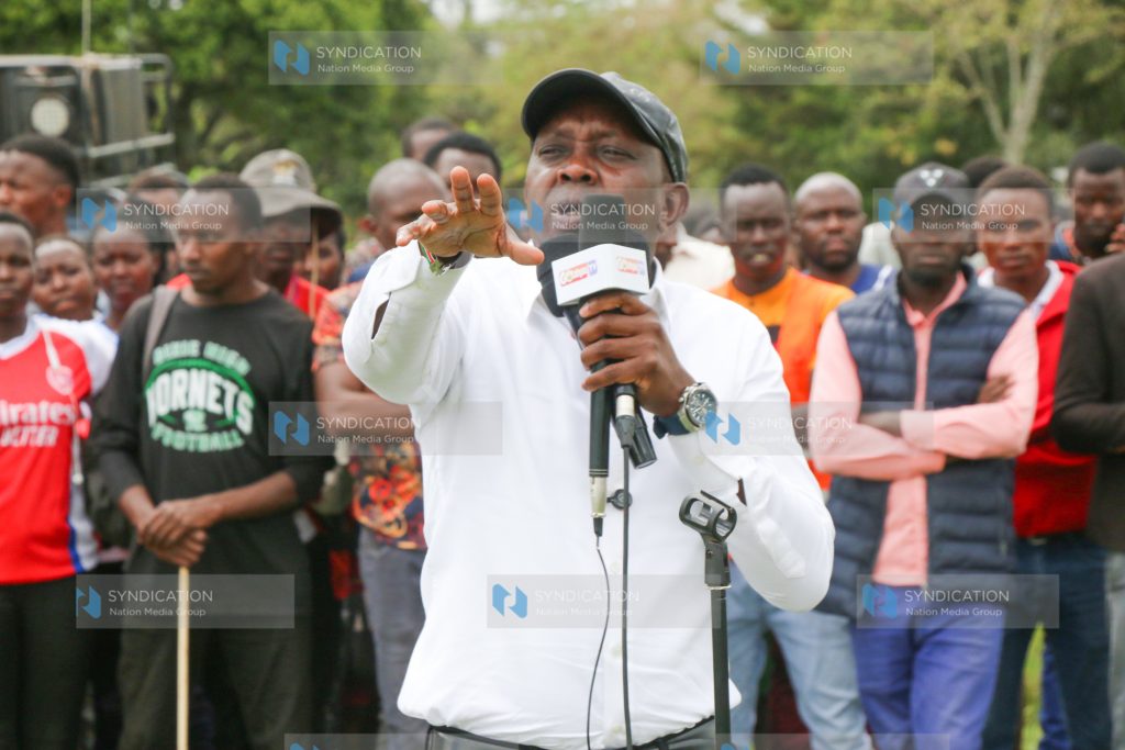 Kapseret MP Oscar Sudi addresses mourners