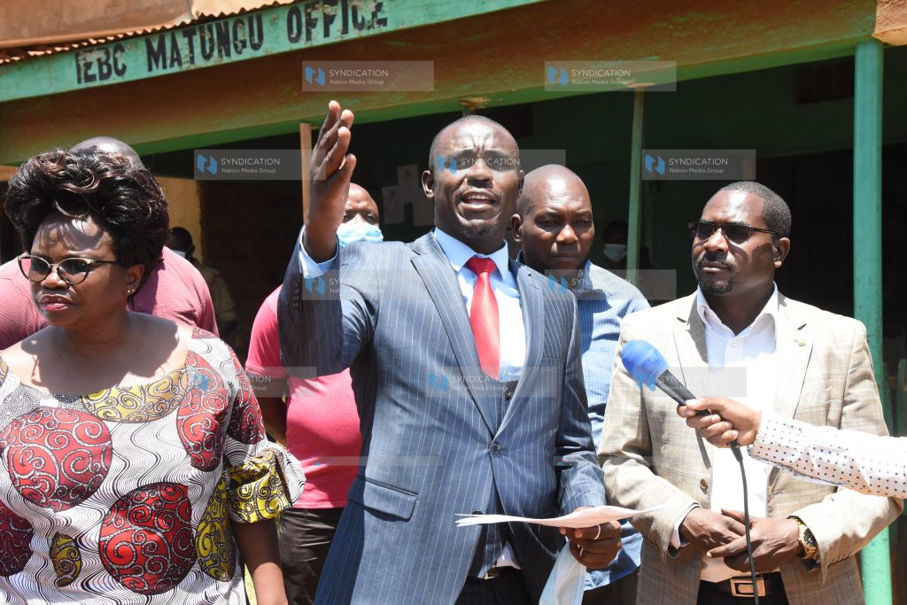 Senator of Kakamega Cleophas Malala and Matungu ANC parliamentary aspirant Oscar Nabulindo