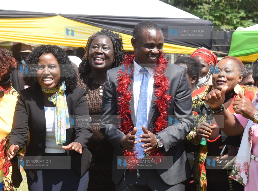 ANC gubernatorial candidate and Kakamega Senator Cleophas Malala and his deputy Dr Beatrice Inyangala