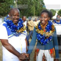 Chama Cha Mashinani (CCM) party leader Isaac Ruto and Ms Doris Chepkoech Cheborge