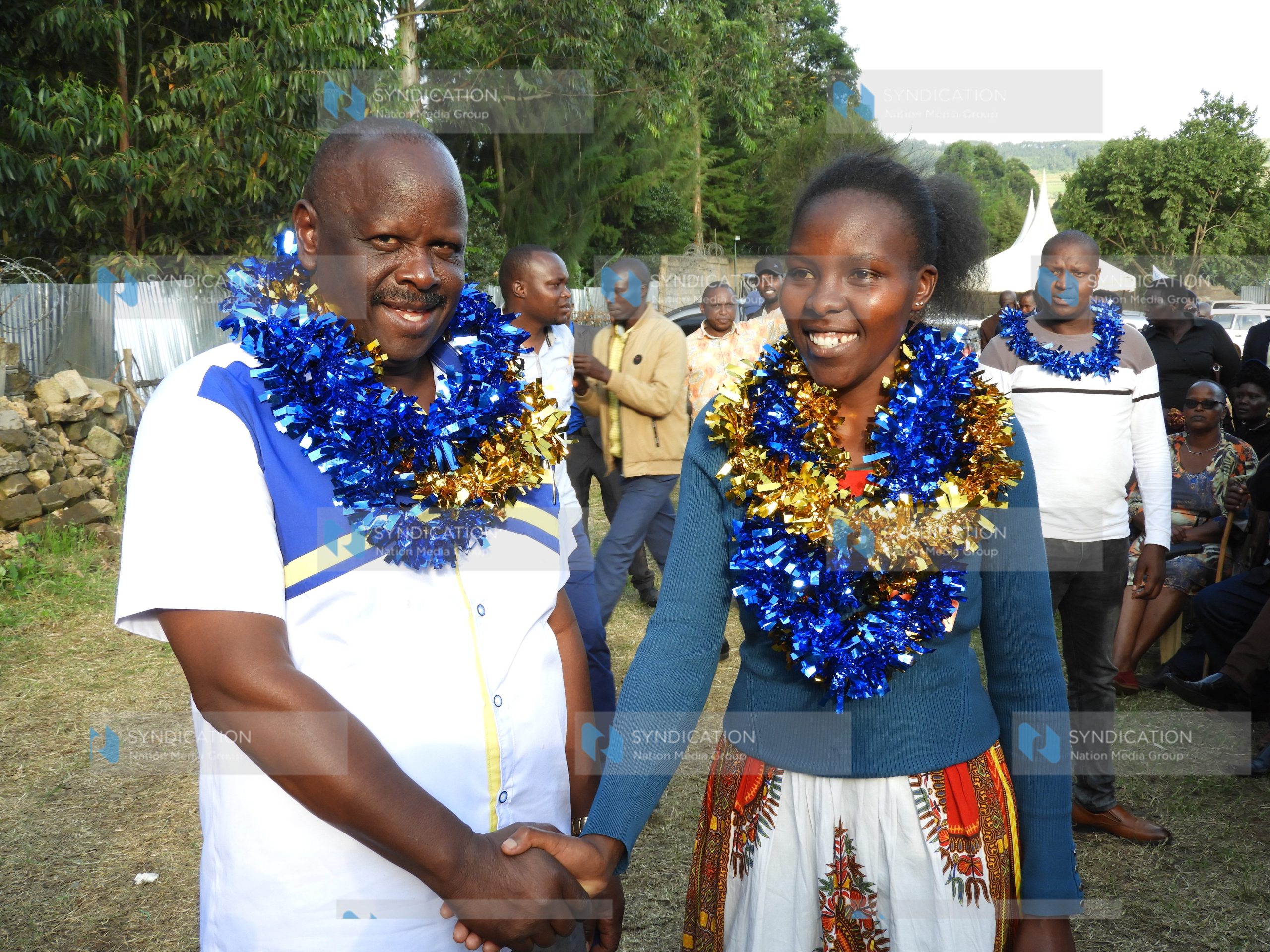 Chama Cha Mashinani (CCM) party leader Isaac Ruto and Ms Doris Chepkoech Cheborge