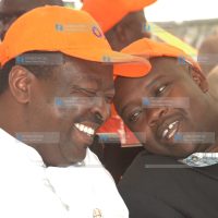 Deputy Prime Minister Musalia Mudavadi consults with Energy Assistant Minister Mager Langat