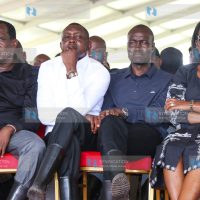 Narok Governor Patrick Ole Ntutu, Kapseret MP Oscar Sudi, and Defence CS Soipan Tuya
