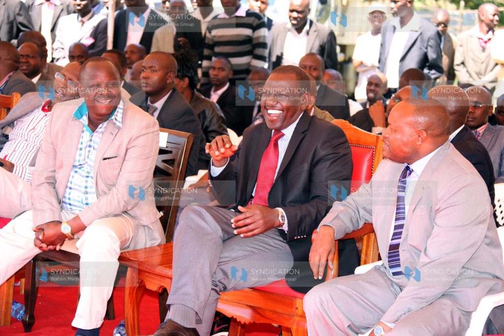 Deputy President William Ruto, Bomet Governor Isaac Ruto, and Kericho Governor Paul Chepkwony