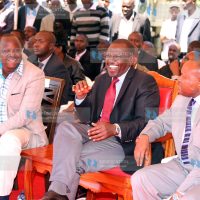 Deputy President William Ruto, Bomet Governor Isaac Ruto, and Kericho Governor Paul Chepkwony