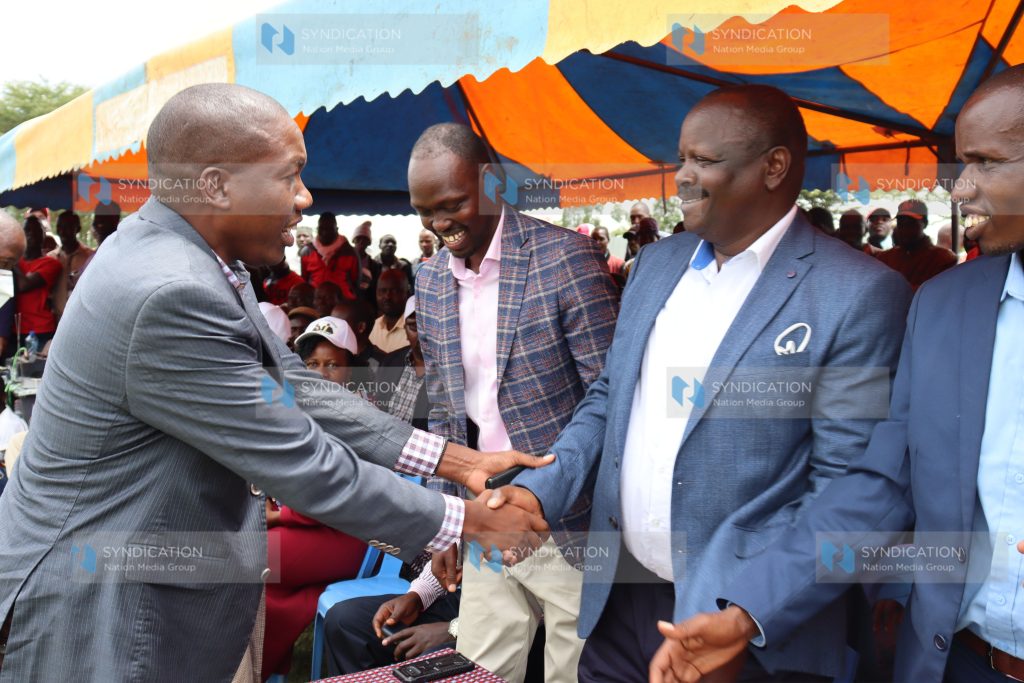 Chama Cha Mashinani (CCM) party leader Isaac Ruto, former Bomet East MP Benard Bett, and Chepalungu MP Gideon Koskei