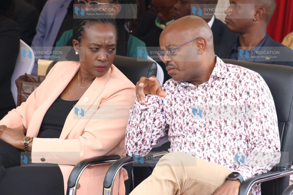Defence CS, Soipan Tuya and her PS Patrick Mariru