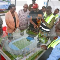 An artistic impression of Afraha Stadium