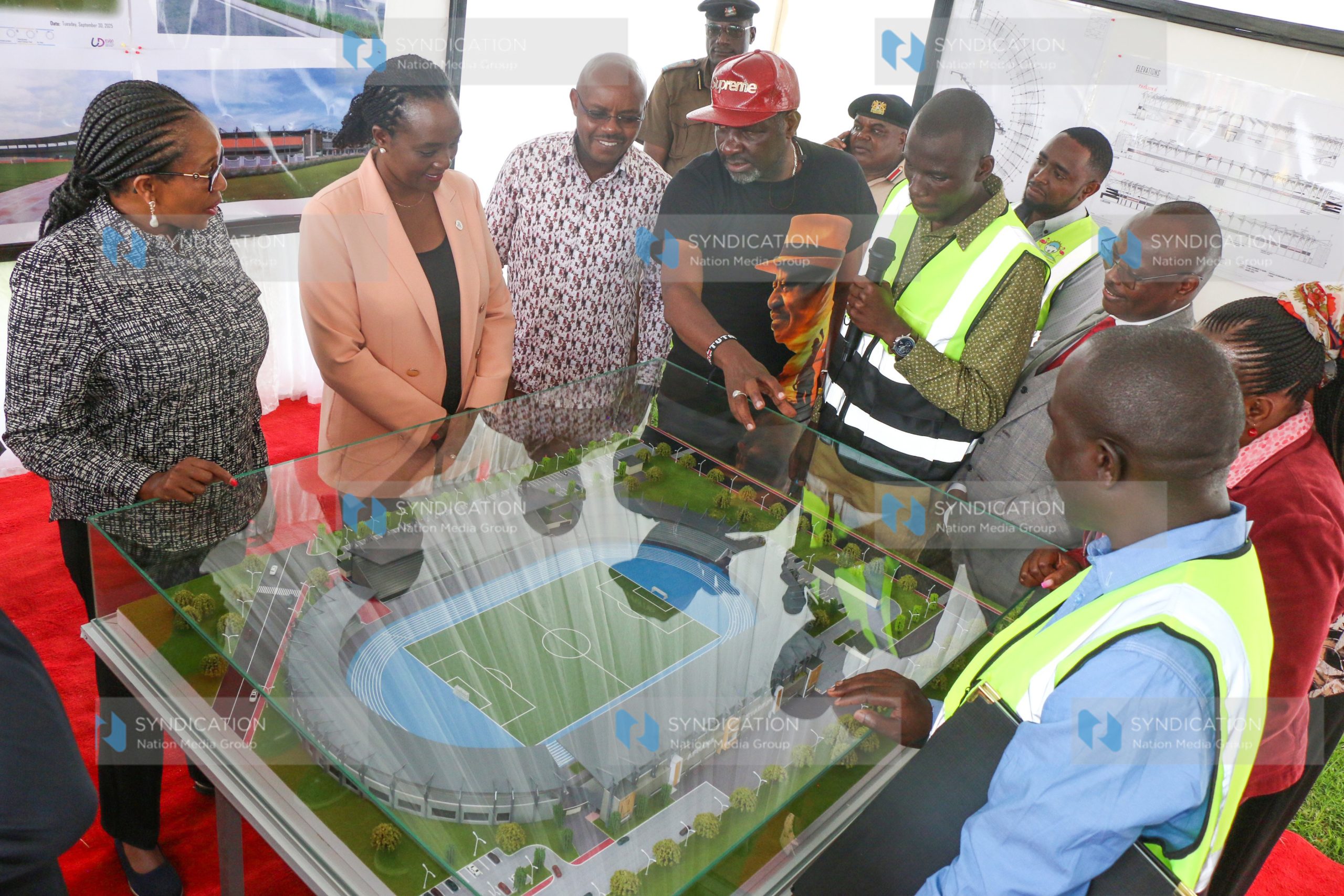 An artistic impression of Afraha Stadium