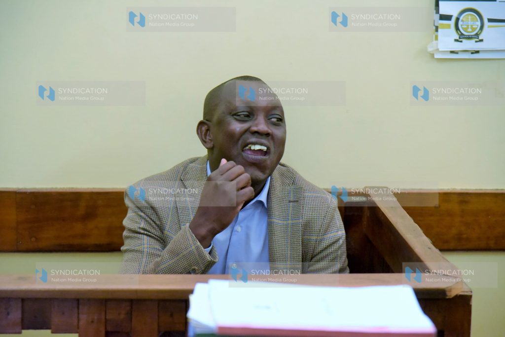Kapseret MP Oscar Sudi at Nakuru Law Courts
