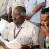 Machakos Governor Alfred Mutua together with his counterpart from Bomet, Isaac Ruto, after addressing a press conference