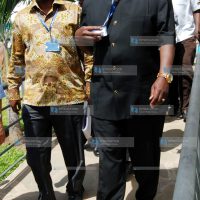 Kenya Secondary Schools Heads Association Cleophas Tirop escorts Deputy Prime Minister Musalia Mudavadi
