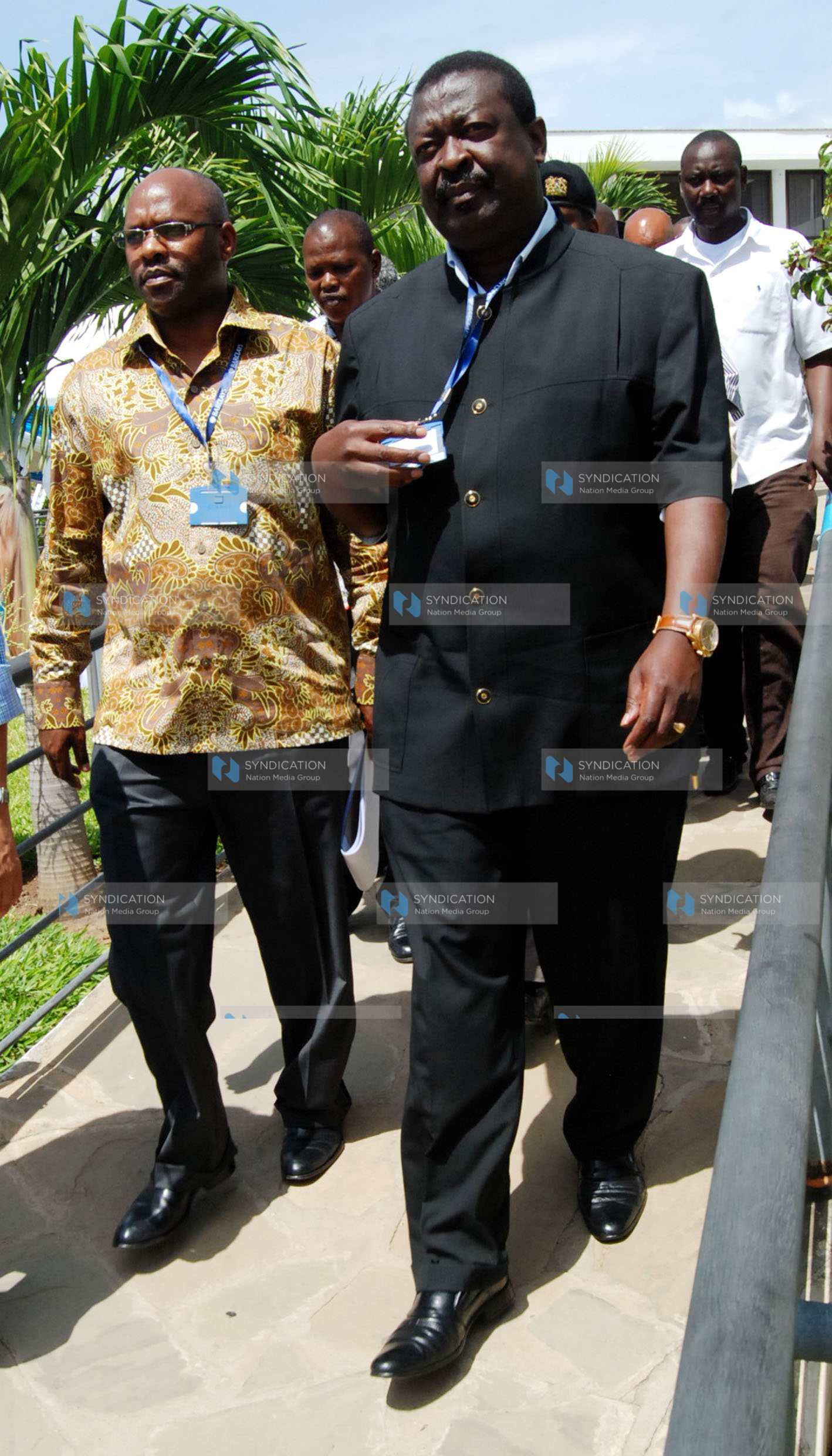Kenya Secondary Schools Heads Association Cleophas Tirop escorts Deputy Prime Minister Musalia Mudavadi