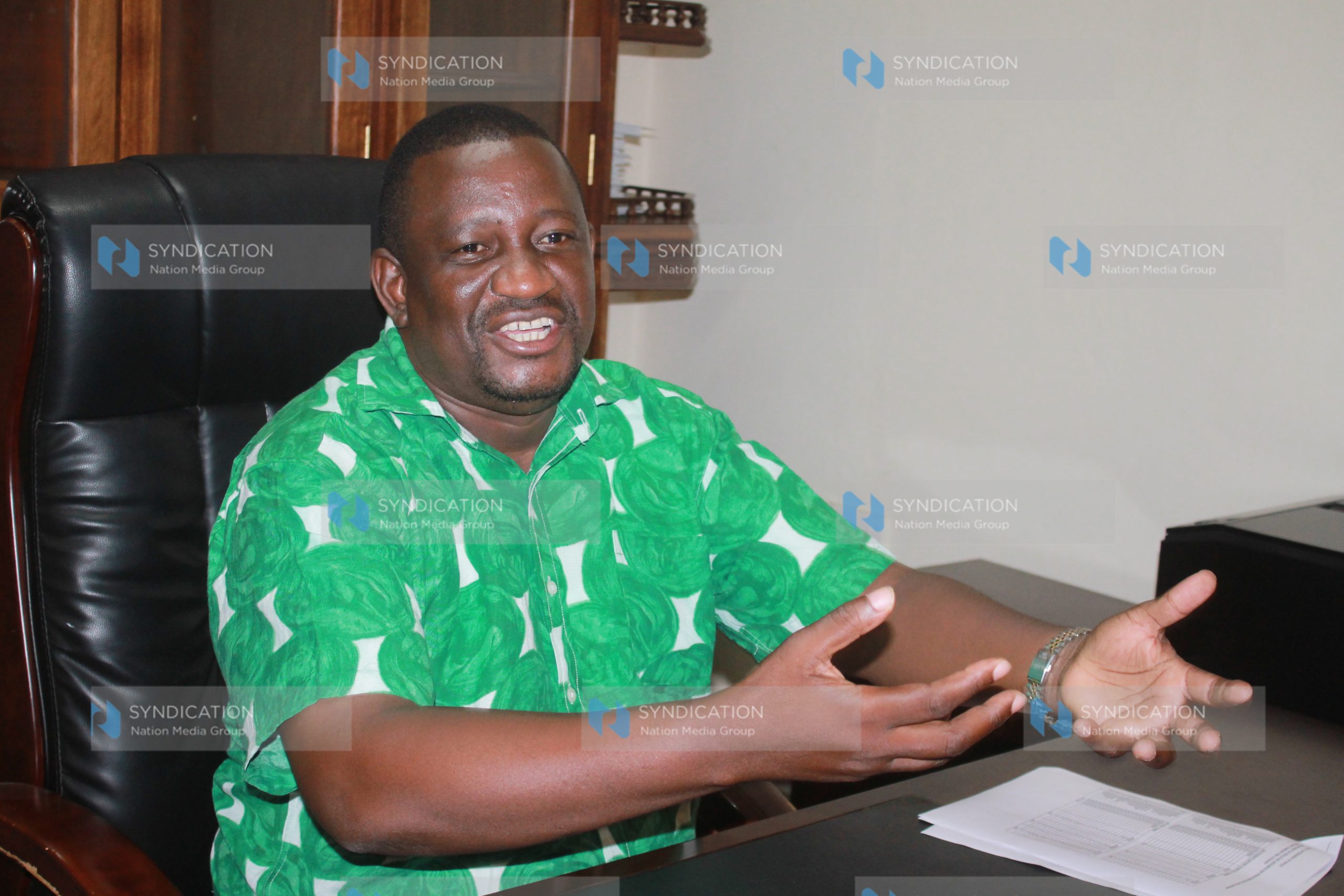 Kwale County governor Salim Mvurya while addressing the Nation at his office