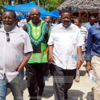 UDF presidential candidate Musalia Mudavadi, second right, who is also the Deputy Prime Minister, together with MPs allied to him, after addressing journalists