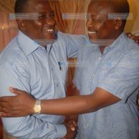 Kwale County Governor Salim Mvurya (left) welcomes the chairman standing committee