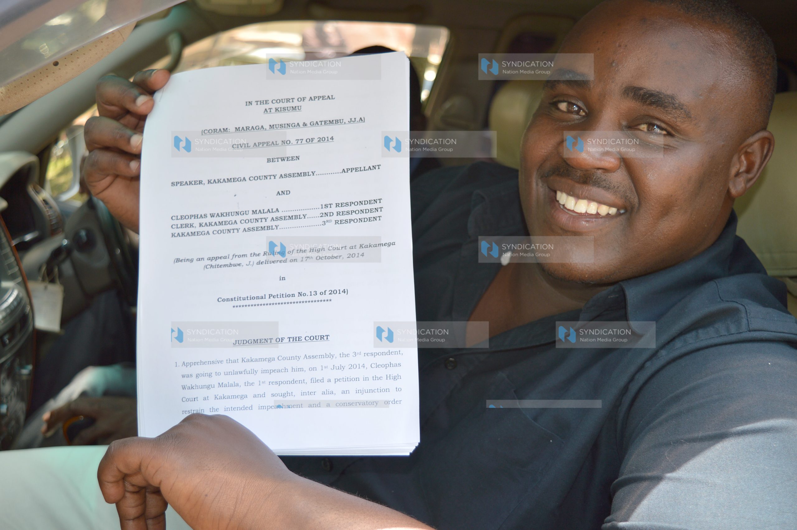 Member of the County Assembly of Kakamega Cleophas Malala