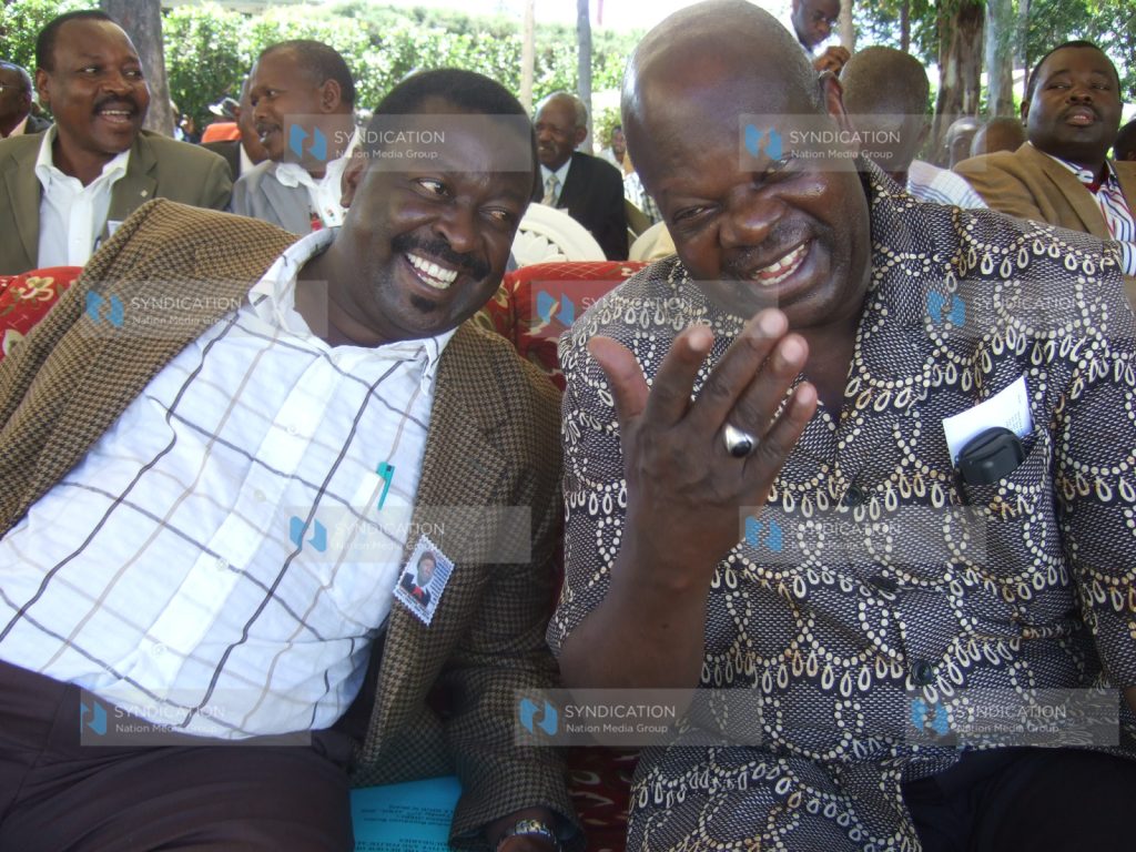 Deputy Prime Minister and Minister for Local Government Musalia Mudavadi and Chairman of the Interim Independent Boundaries Review Commission Andrew Ligale
