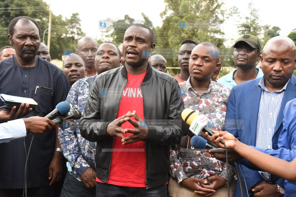 Senator of Kakamega Cleophas Malala with other MPs