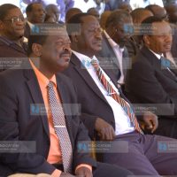 Prime Minister Raila Odinga, Deputy Prime Minister Musalia Mudavadi, and Henry Kosgey