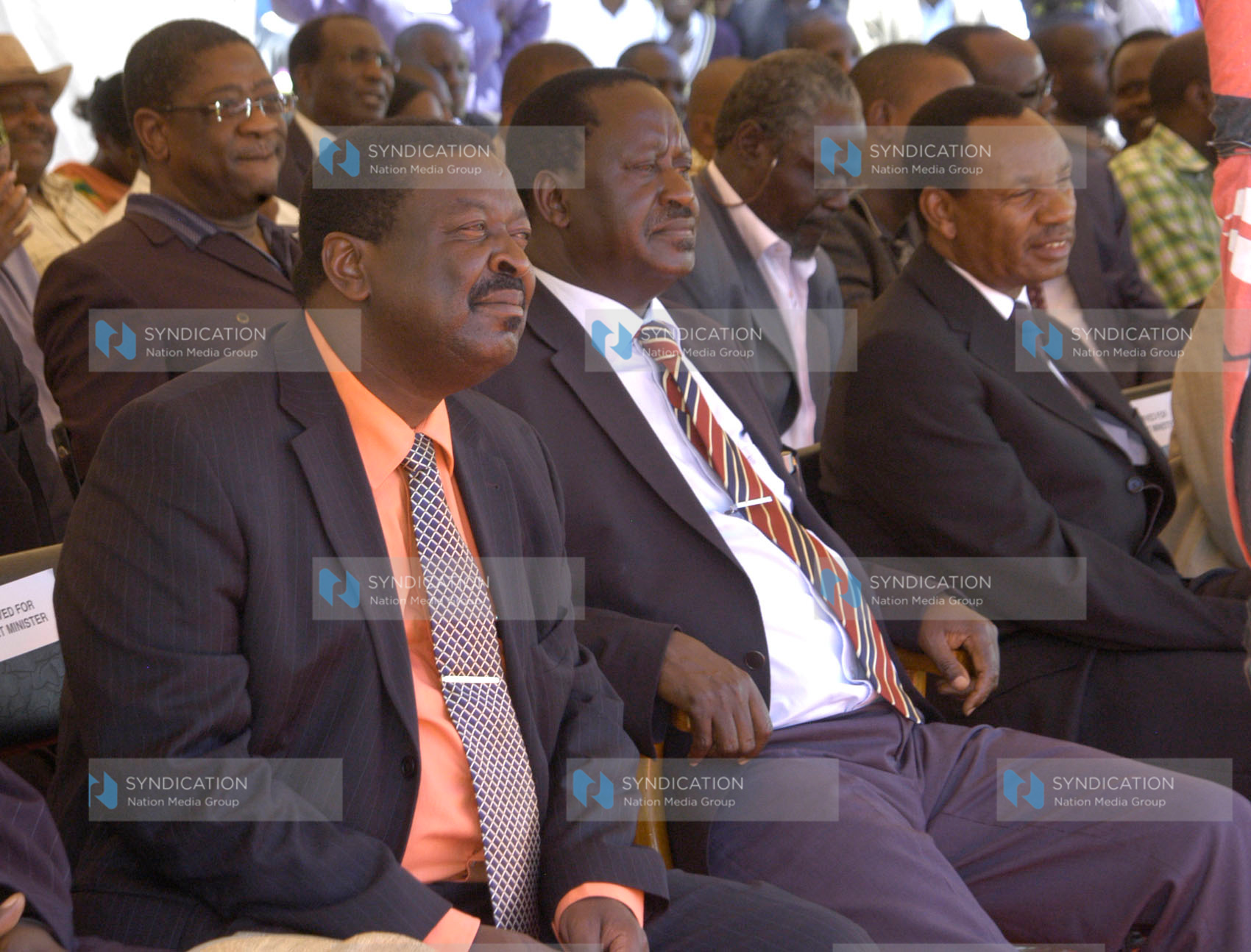 Prime Minister Raila Odinga, Deputy Prime Minister Musalia Mudavadi, and Henry Kosgey