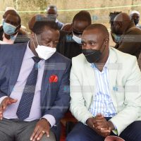 ANC Party Leader Musalia Mudavadi confers with Senator of Kakamega Cleophas Malala