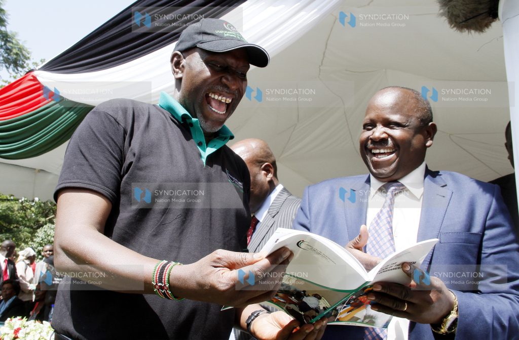 Commission on the Implementation of the Constitution (CIC) Chair Charles Nyachae and Council of Governors Chair Isaac Ruto