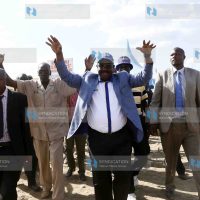 Bomet Governor Isaac Ruto arrives at Salgaa Trading Centre