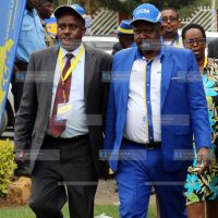 Chama Cha Mashinani (CCM) party leader and Bomet Governor Isaac Ruto and Nakuru gubernatorial aspirant Peter Koros