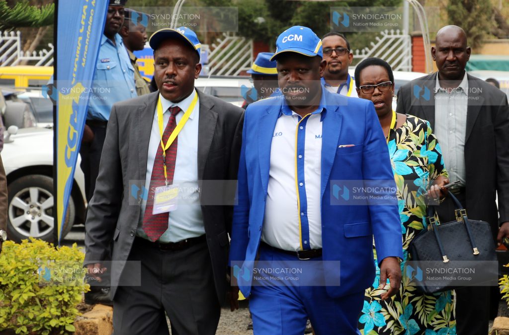 Chama Cha Mashinani (CCM) party leader and Bomet Governor Isaac Ruto and Nakuru gubernatorial aspirant Peter Koros