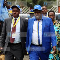 Chama Cha Mashinani (CCM) party leader and Bomet Governor Isaac Ruto and Nakuru gubernatorial aspirant Peter Koros