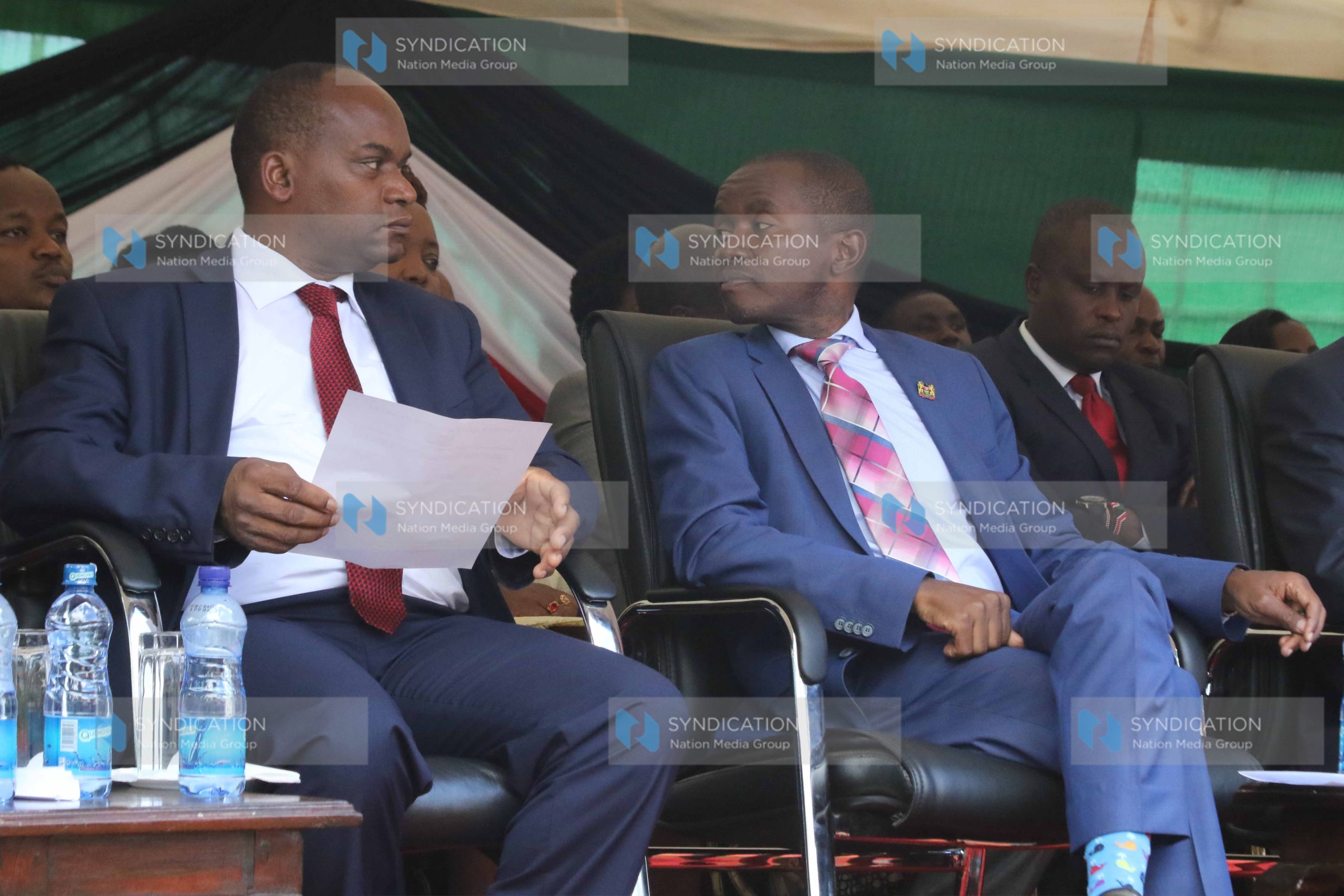 Kirinyaga county Deputy Governor Peter Ndambiri, and ICT CS Joe Mucheru