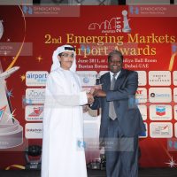 KAA Chairman Martin Wambora with Rashed Buqara'a, Chief Operating Officer, Dubai World Central